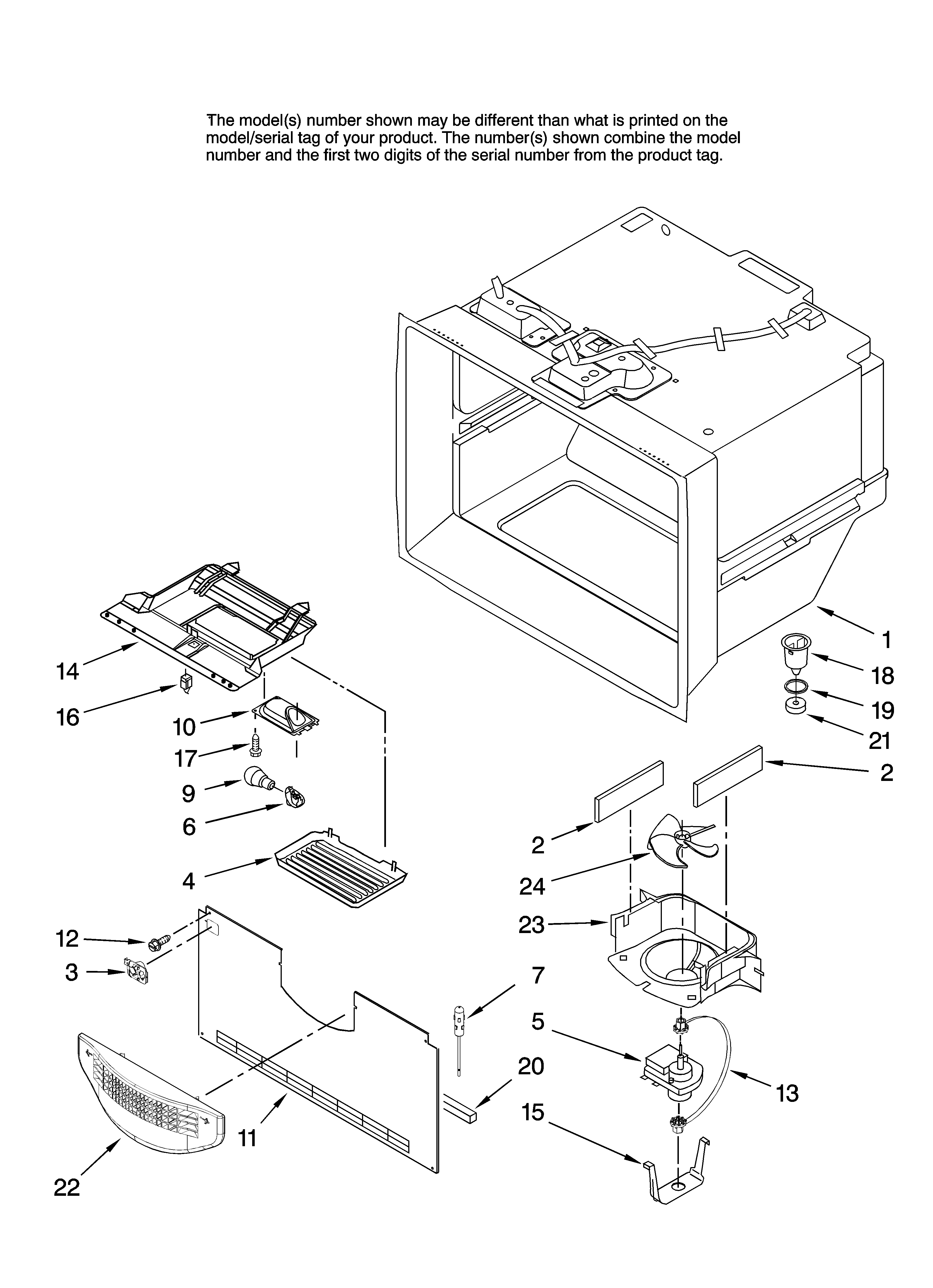 Freezer liner parts