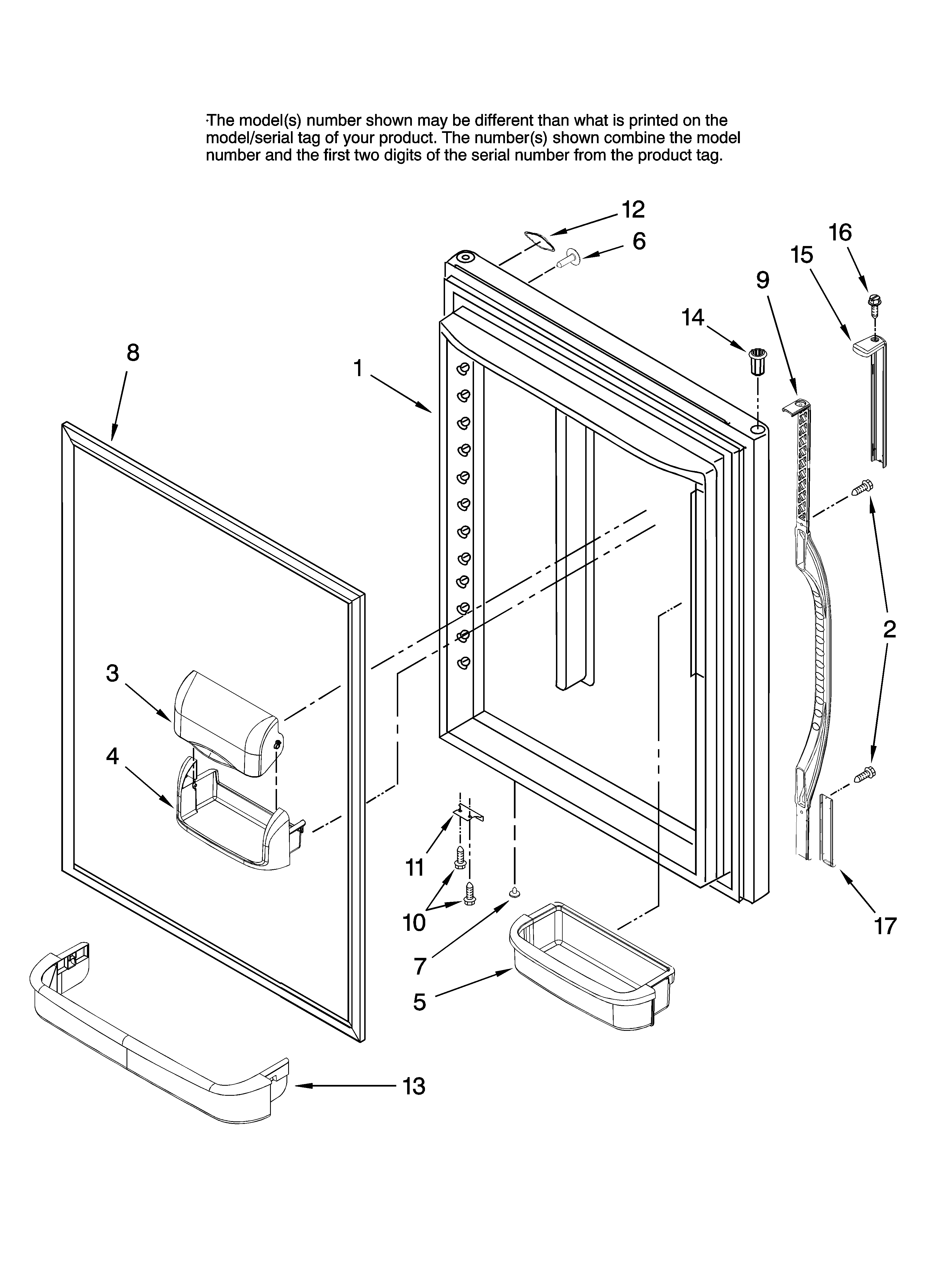 Refrigerator door parts
