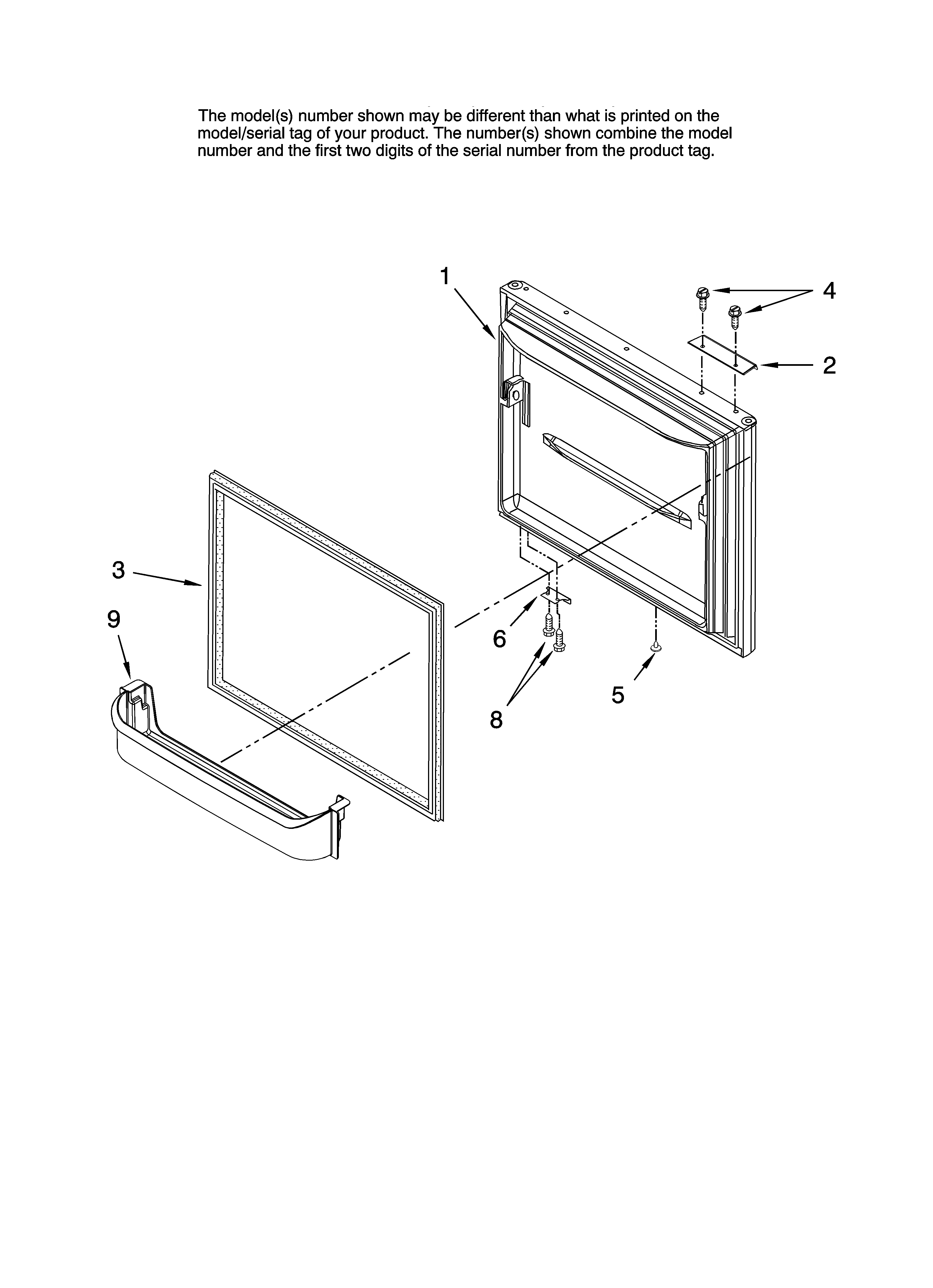 Freezer door parts
