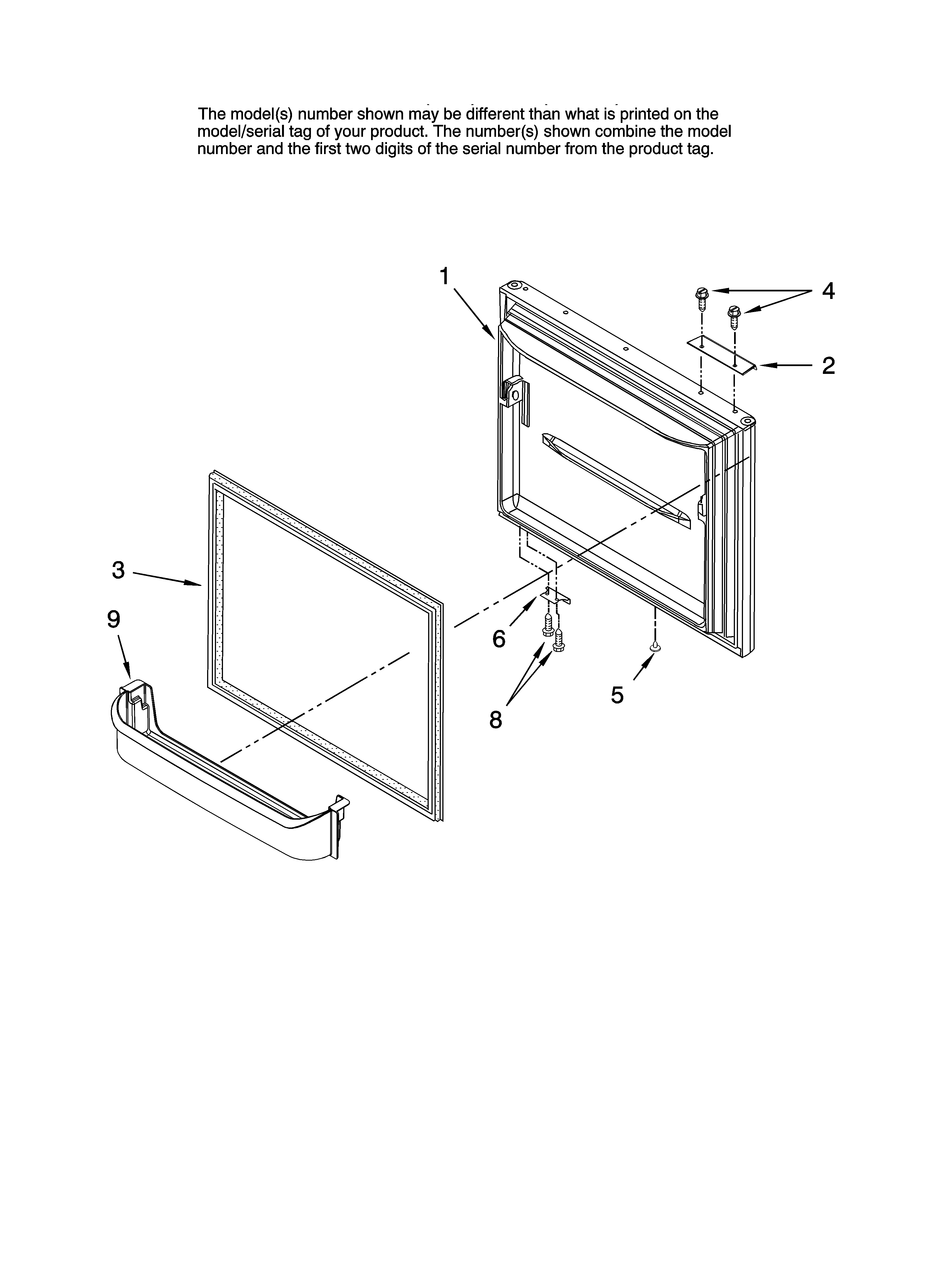 Freezer door parts