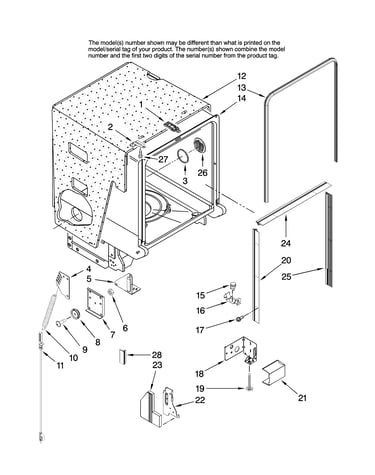 Tub and frame parts