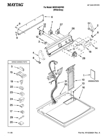 Top and console parts
