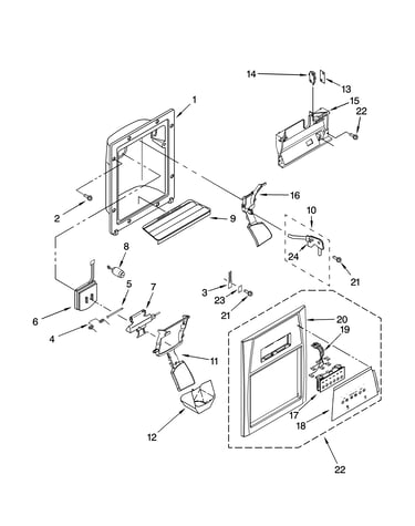 Dispenser front parts