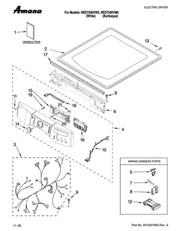 Top and console parts