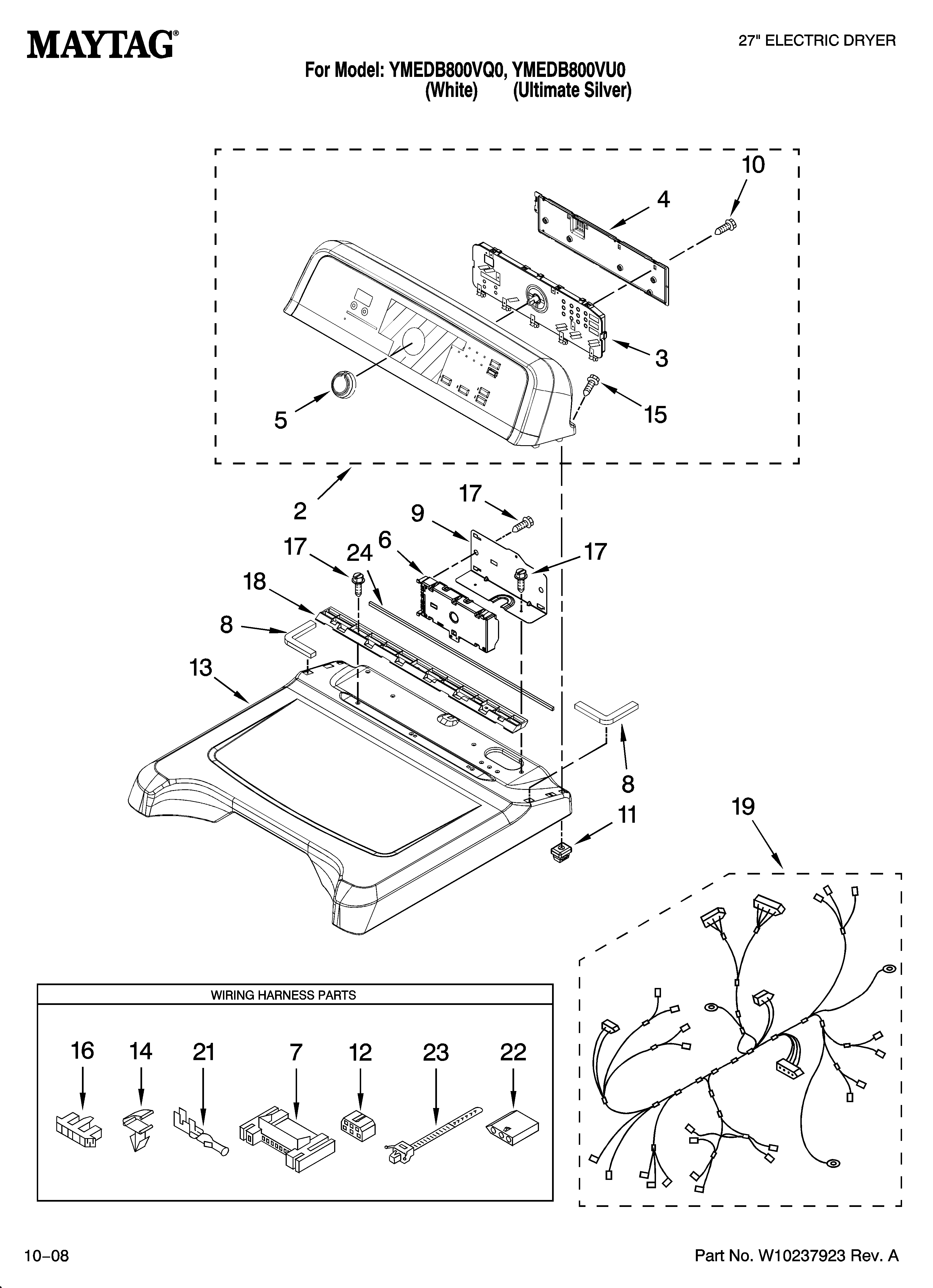 Top and console parts