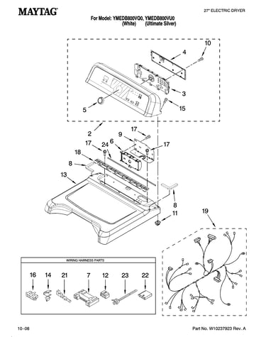 Top and console parts