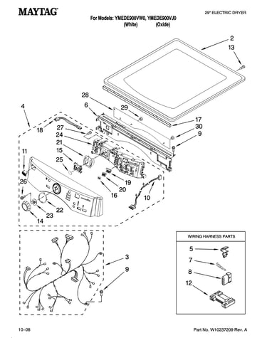 Top and console parts