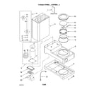 KitchenAid KPCM050OB0 base and housing parts diagram