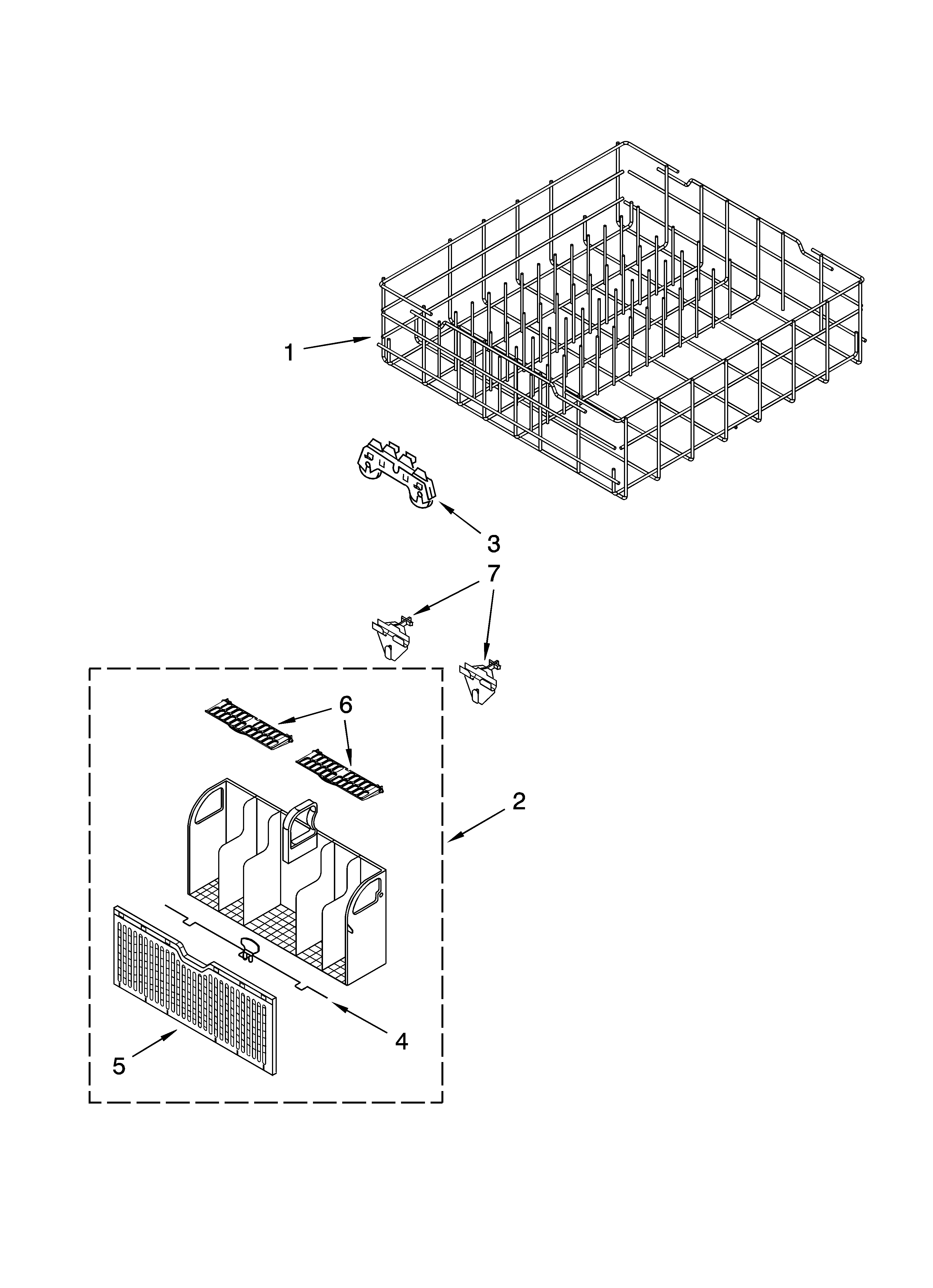 Lower rack parts