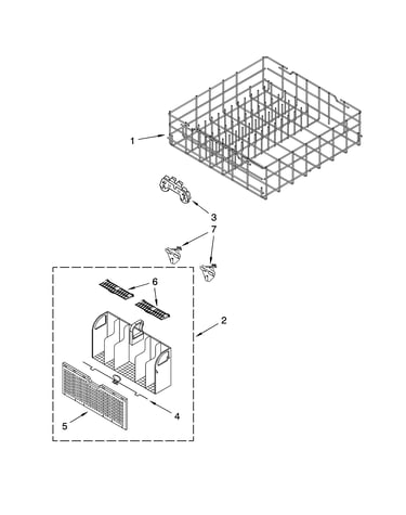 Lower rack parts