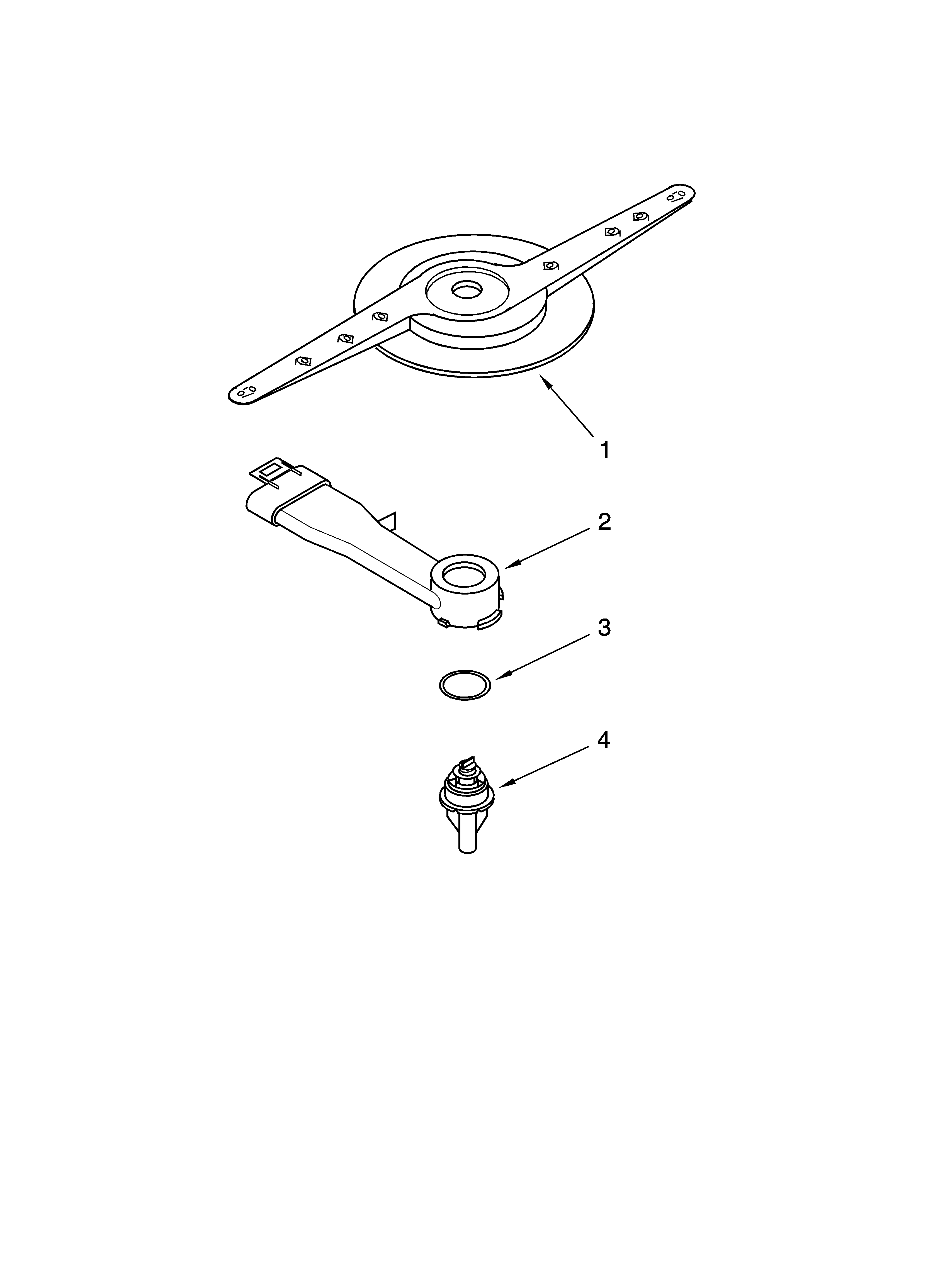 Lower washarm parts, optional parts (not included)