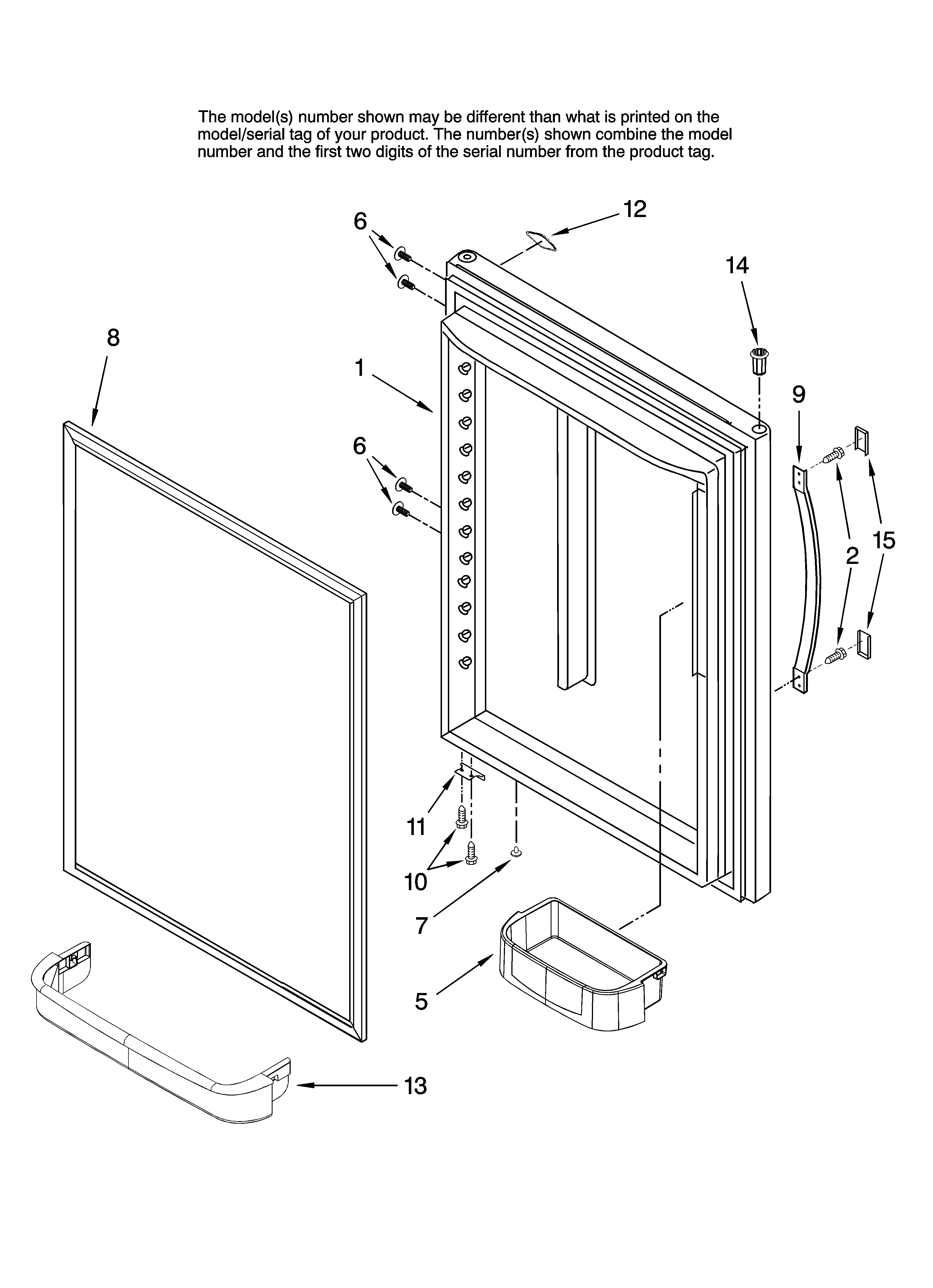 Refrigerator door parts