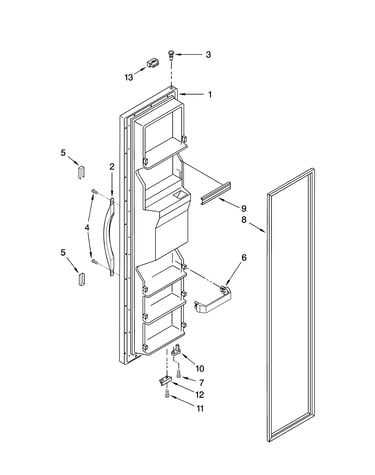 Freezer door parts
