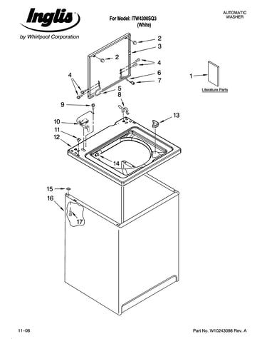 Top and cabinet parts