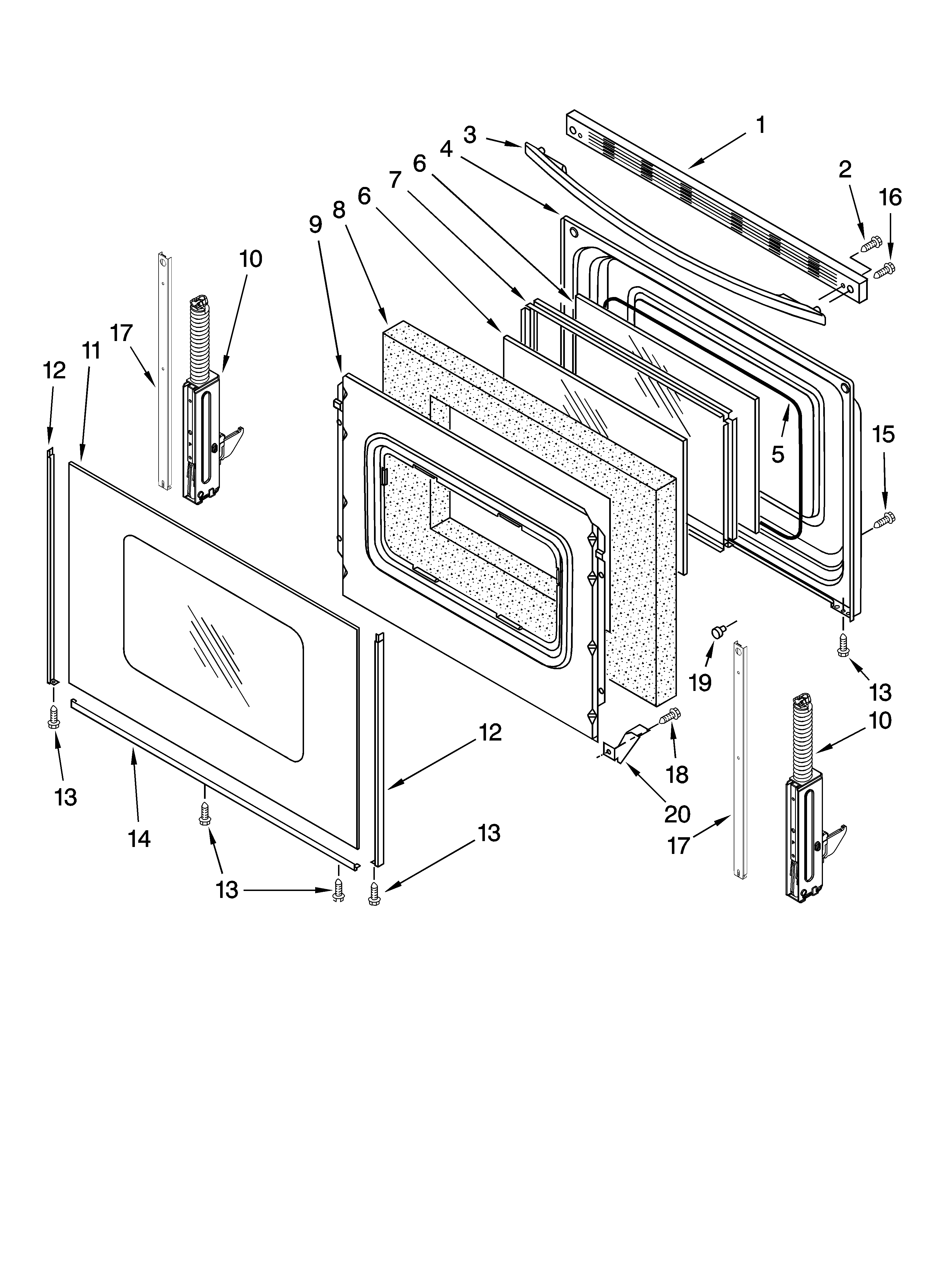 Door parts, optional parts (not included)