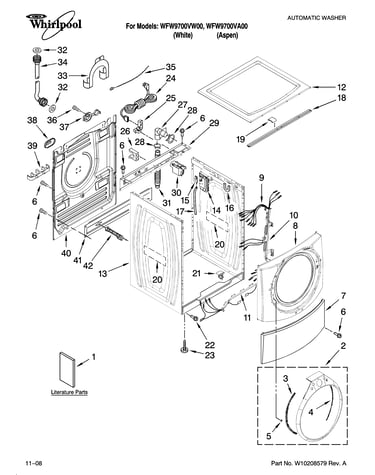Top and cabinet parts