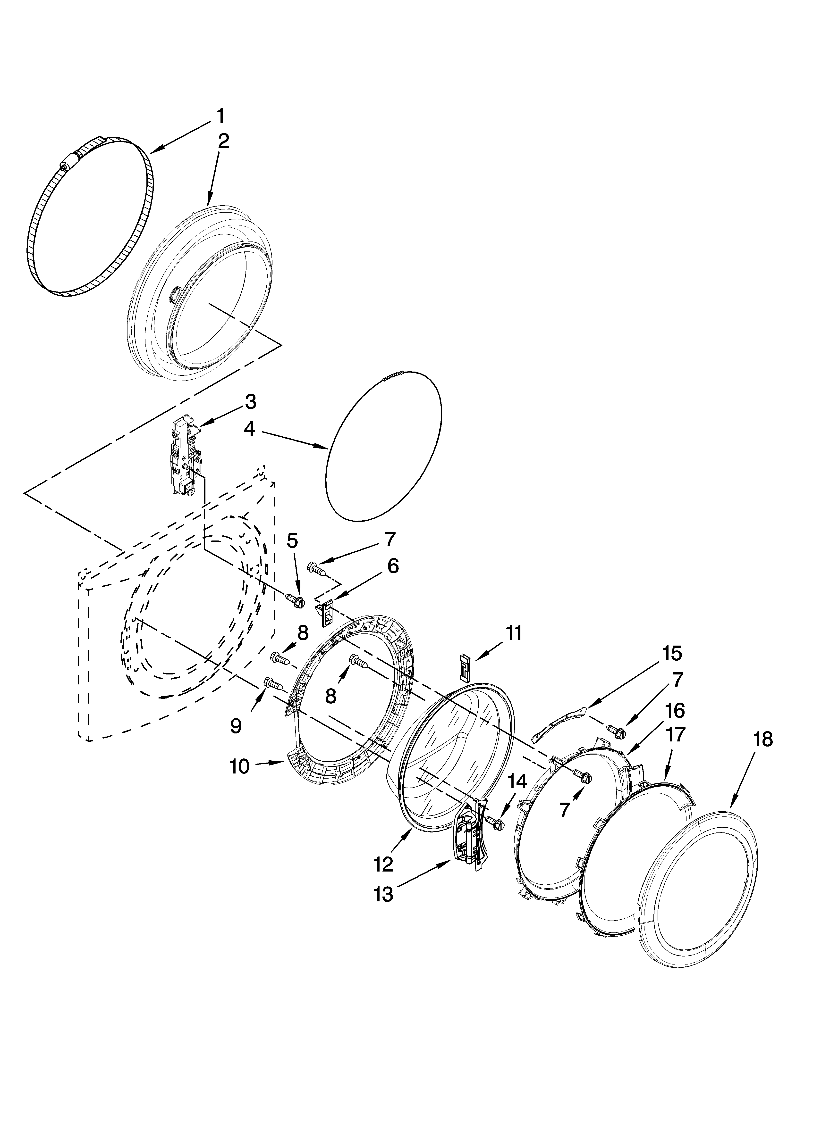 Door and latch parts
