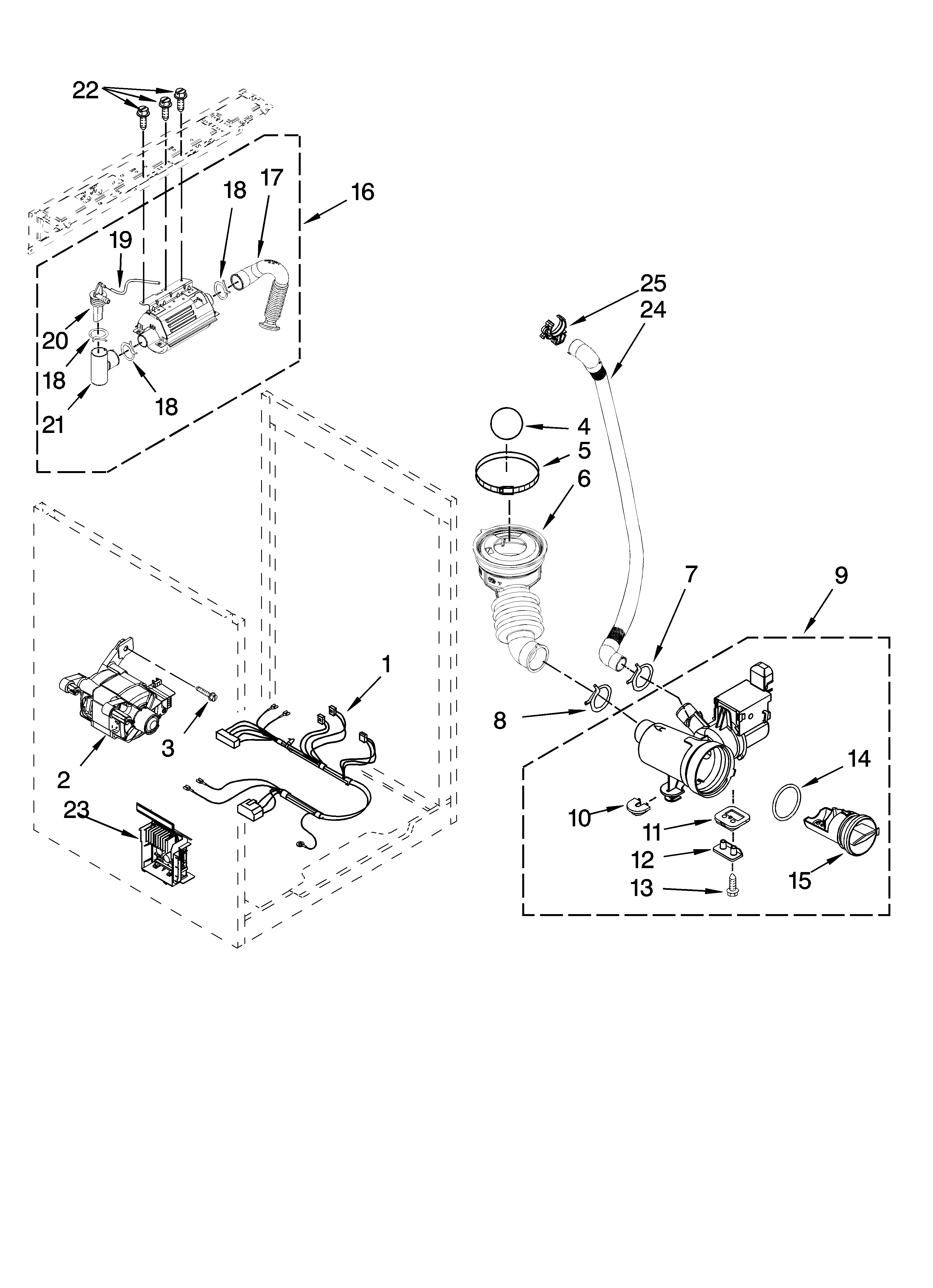Steamer, pump and motor parts, optional parts (not inc