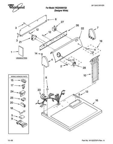 Top and console parts