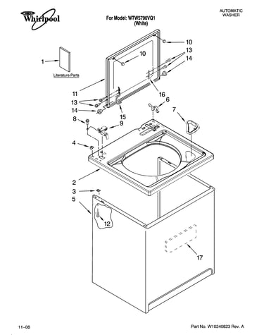 Top and cabinet parts
