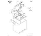 Whirlpool 1CWTW57ESVW0 top and cabinet parts diagram