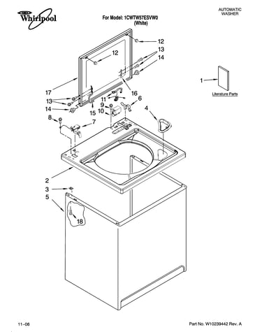 Top and cabinet parts