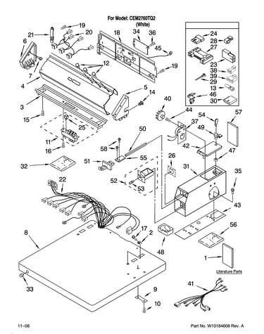Top and console parts