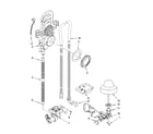 Fulgor DW524L1ASS0 fill, drain and overfill parts diagram