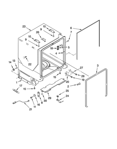 Tub and frame parts
