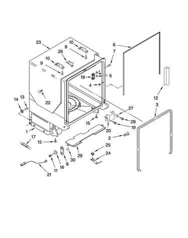 Tub and frame parts
