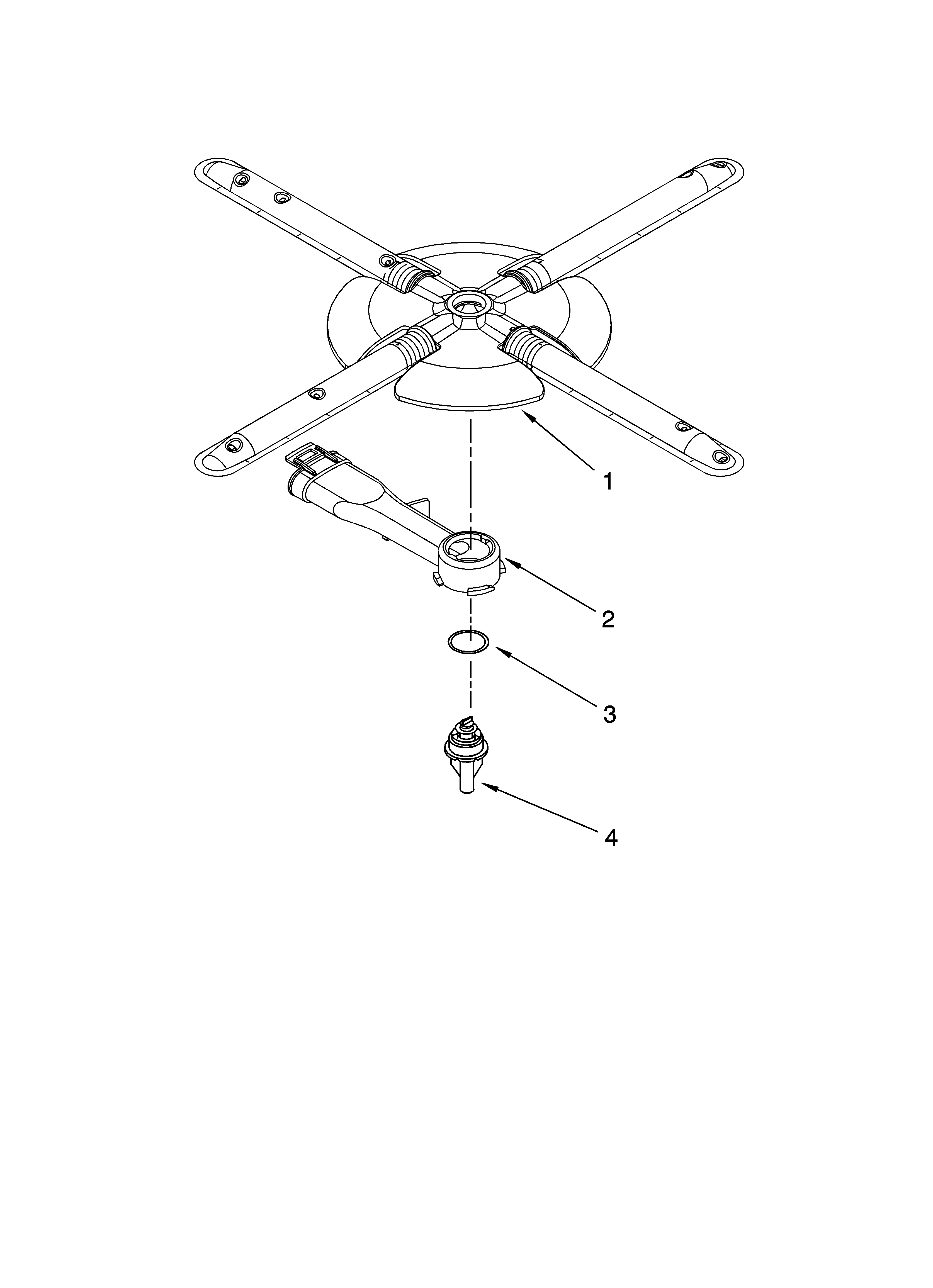 Lower washarm and strainer parts, optional parts (not
