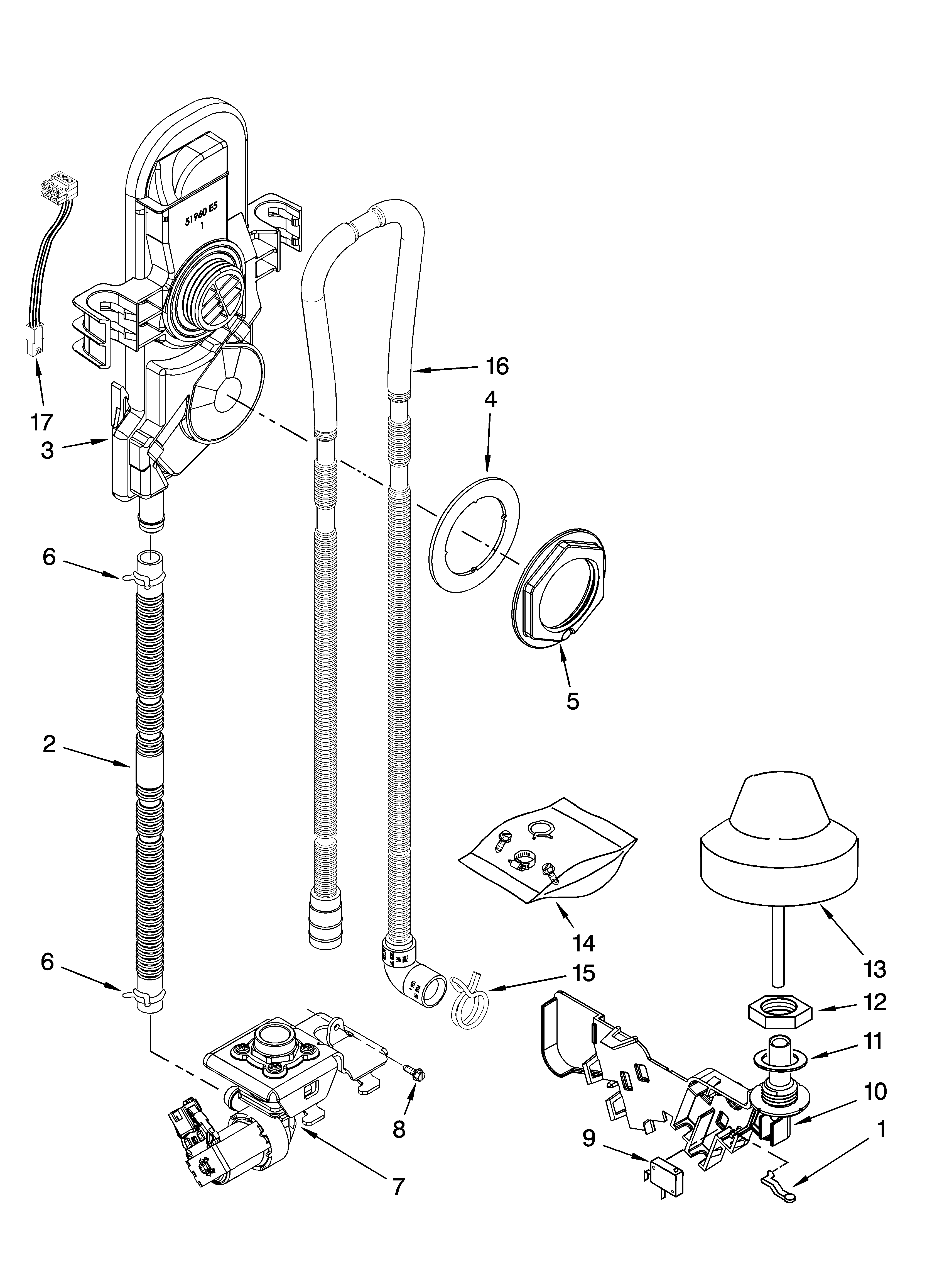 Fill, drain and overfill parts