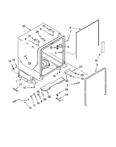 Tub and frame parts