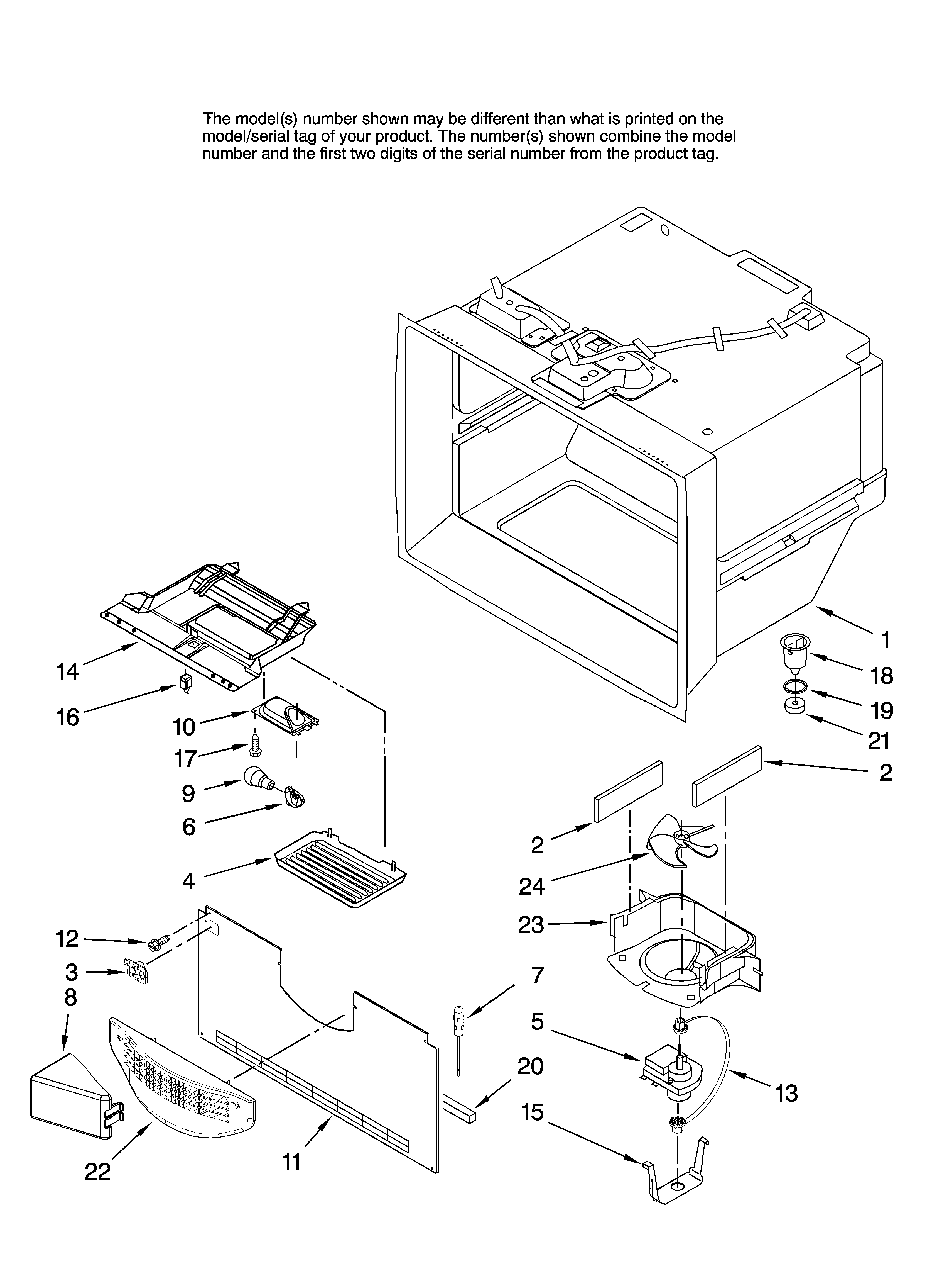 Freezer liner parts