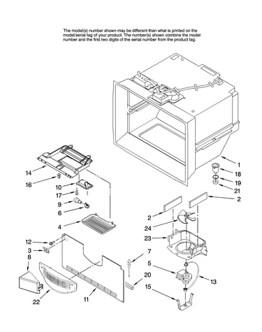 Freezer liner parts