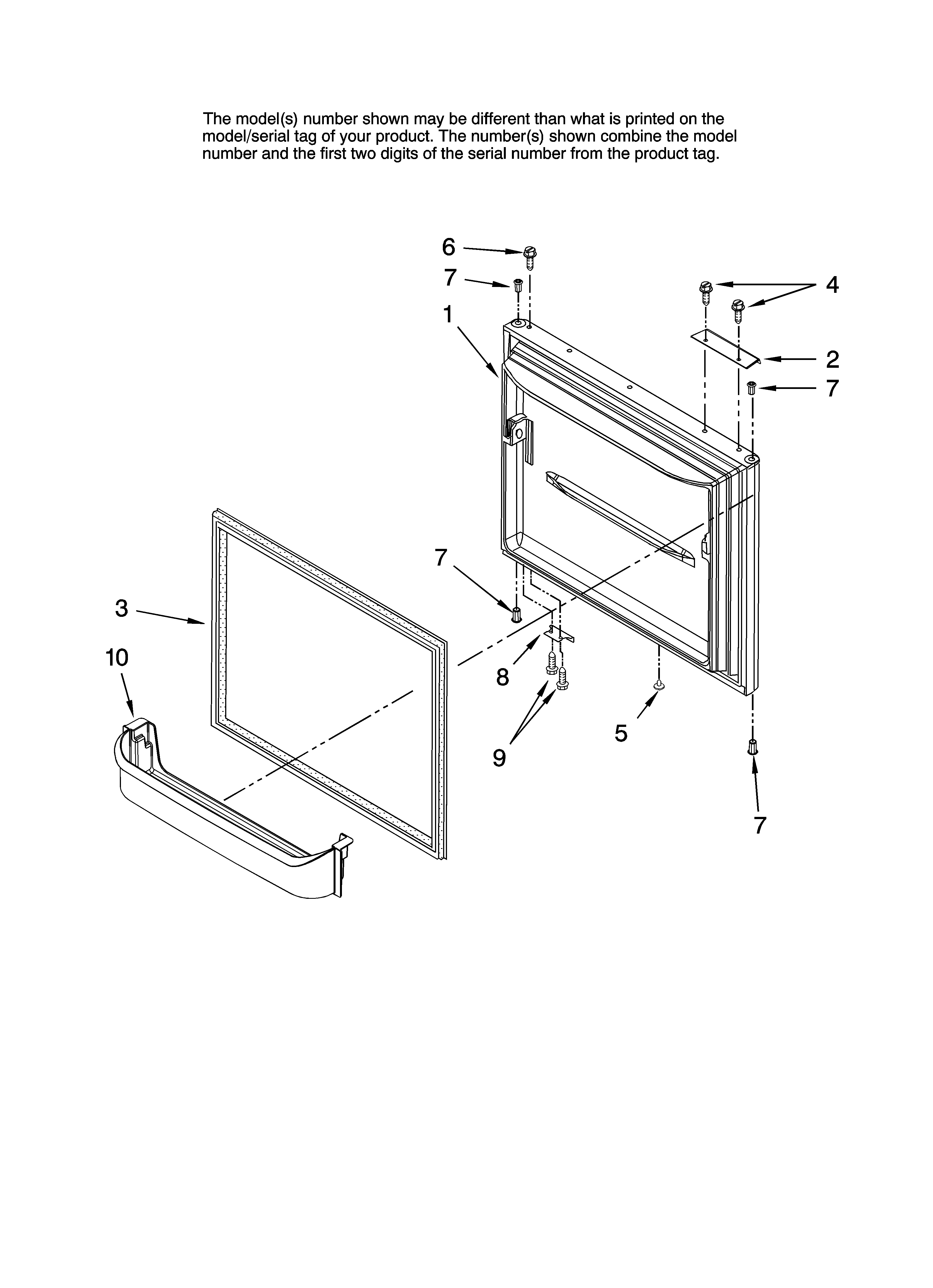 Freezer door parts