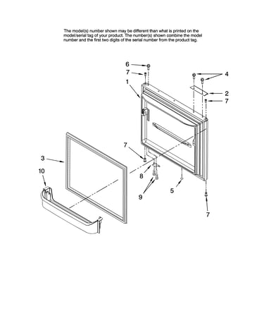 Freezer door parts