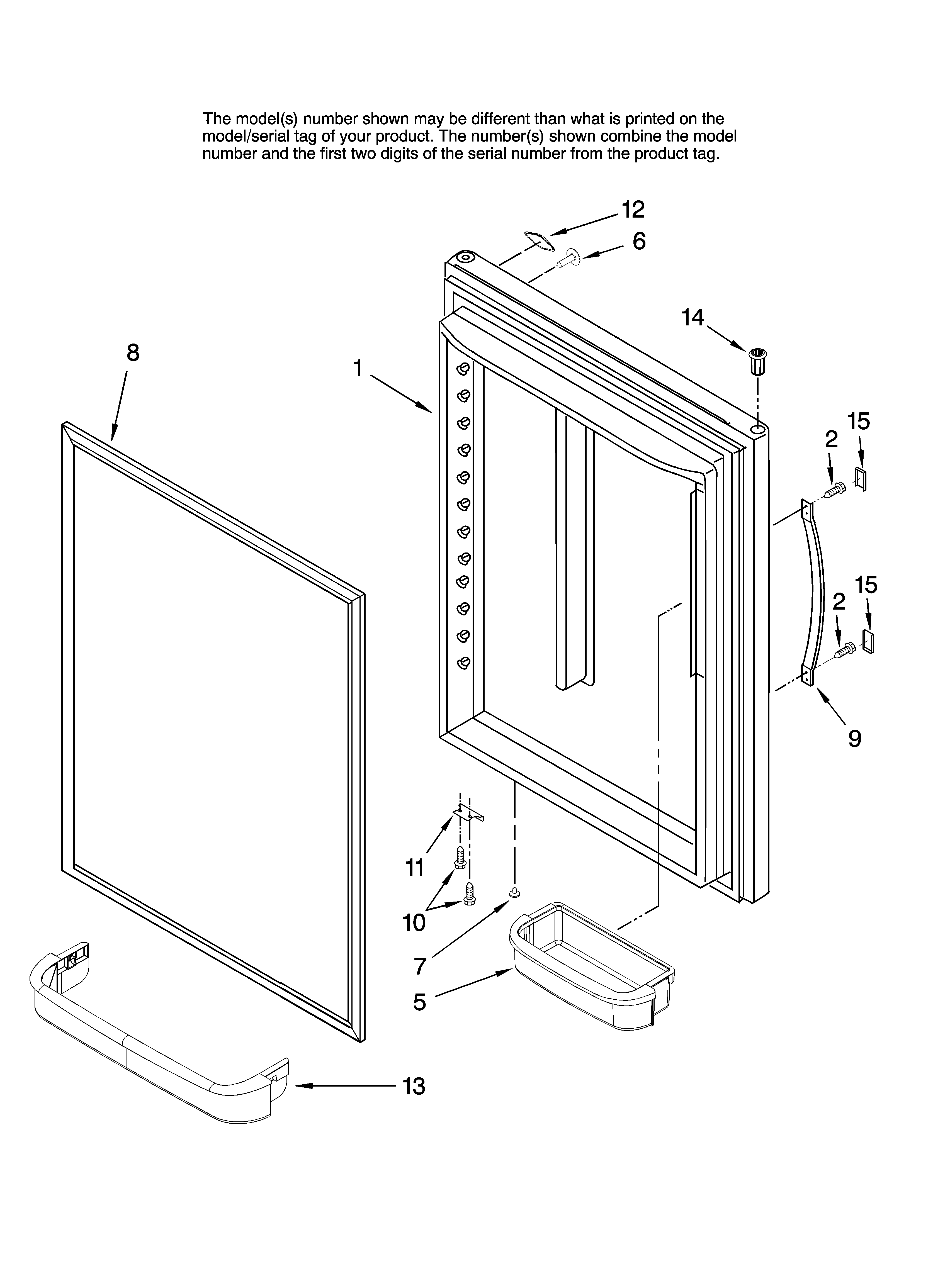 Refrigerator door parts