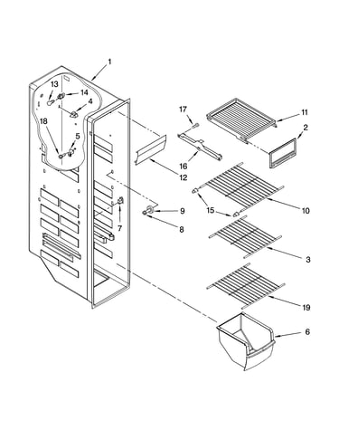 Freezer liner parts