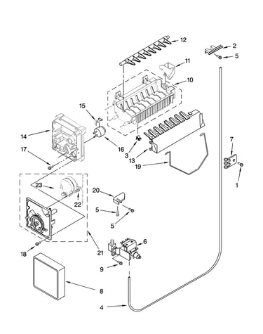 Icemaker parts, optional parts (not included)