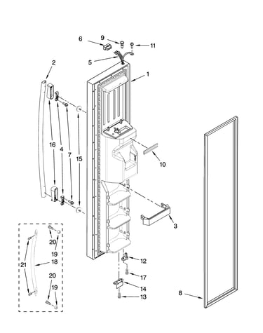 Freezer door parts