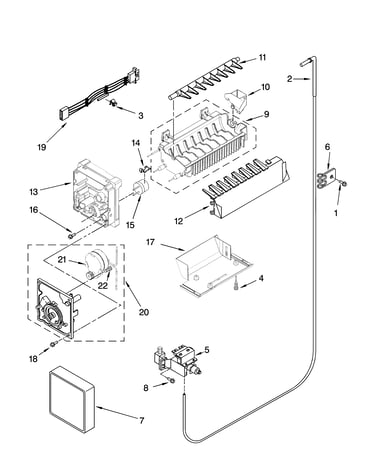 Icemaker parts, optional parts (not included)