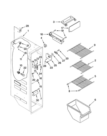 Freezer liner parts