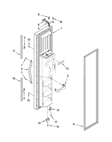 Freezer door parts