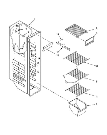 Freezer liner parts