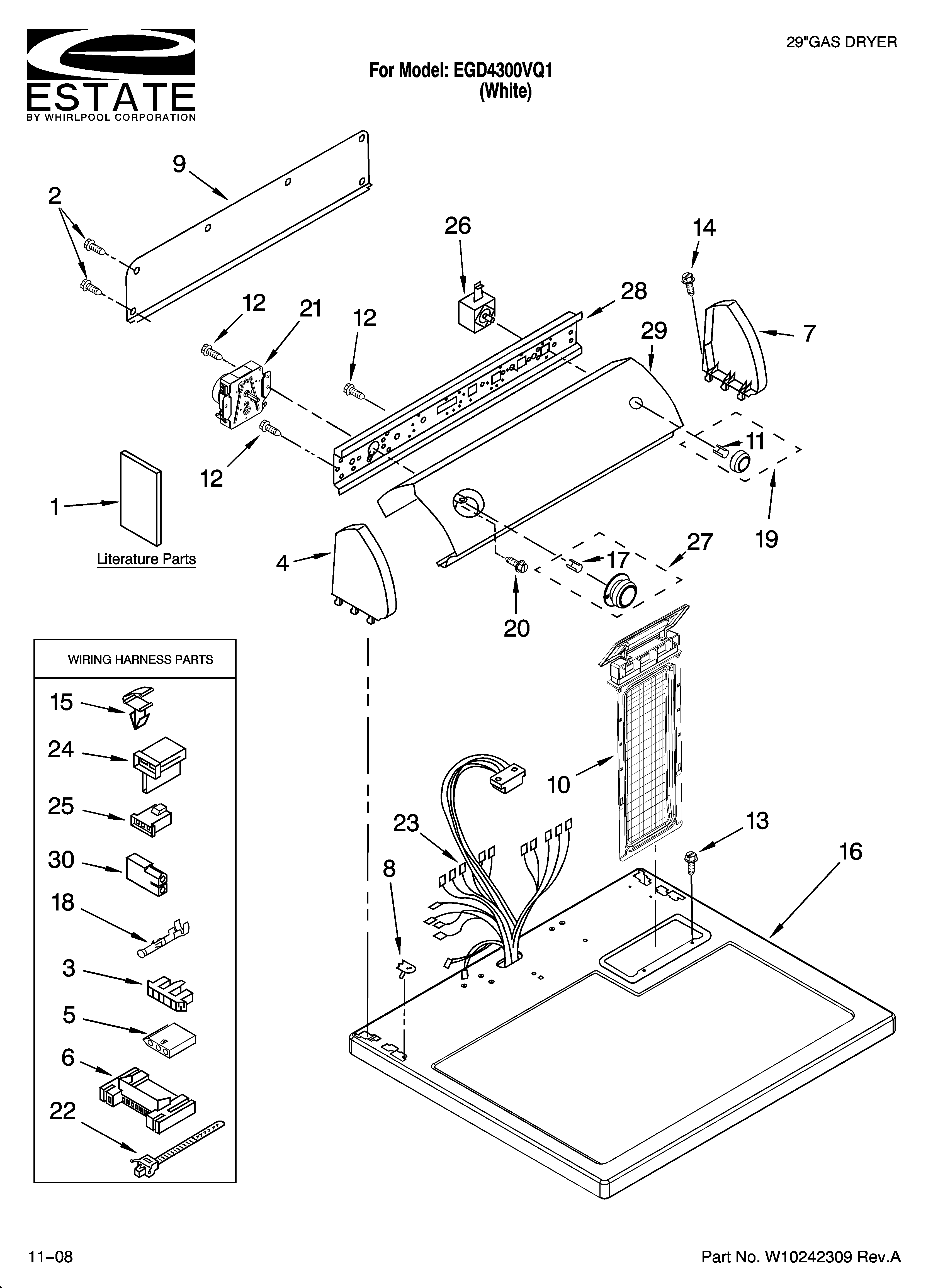 Top and console parts