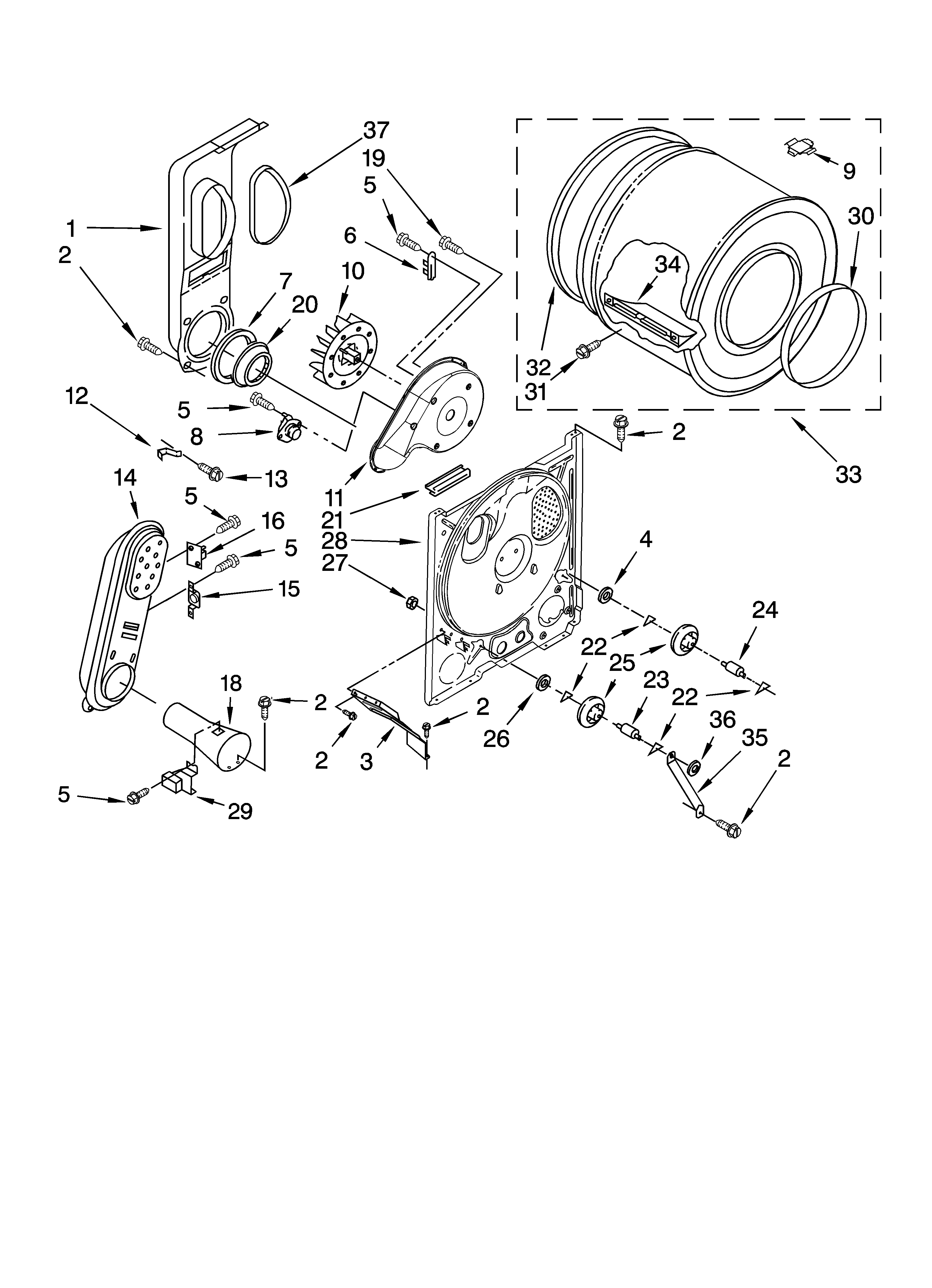 Bulkhead parts, optional parts (not included)