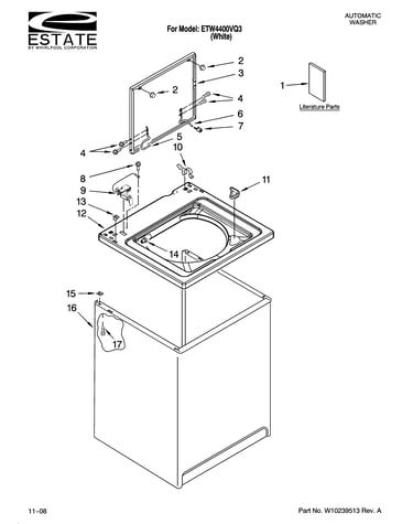Top and cabinet parts
