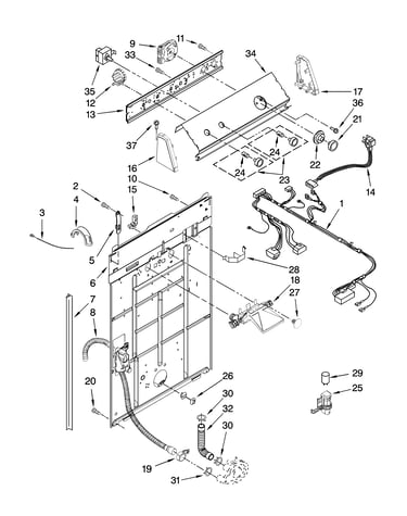 Controls and rear panel parts
