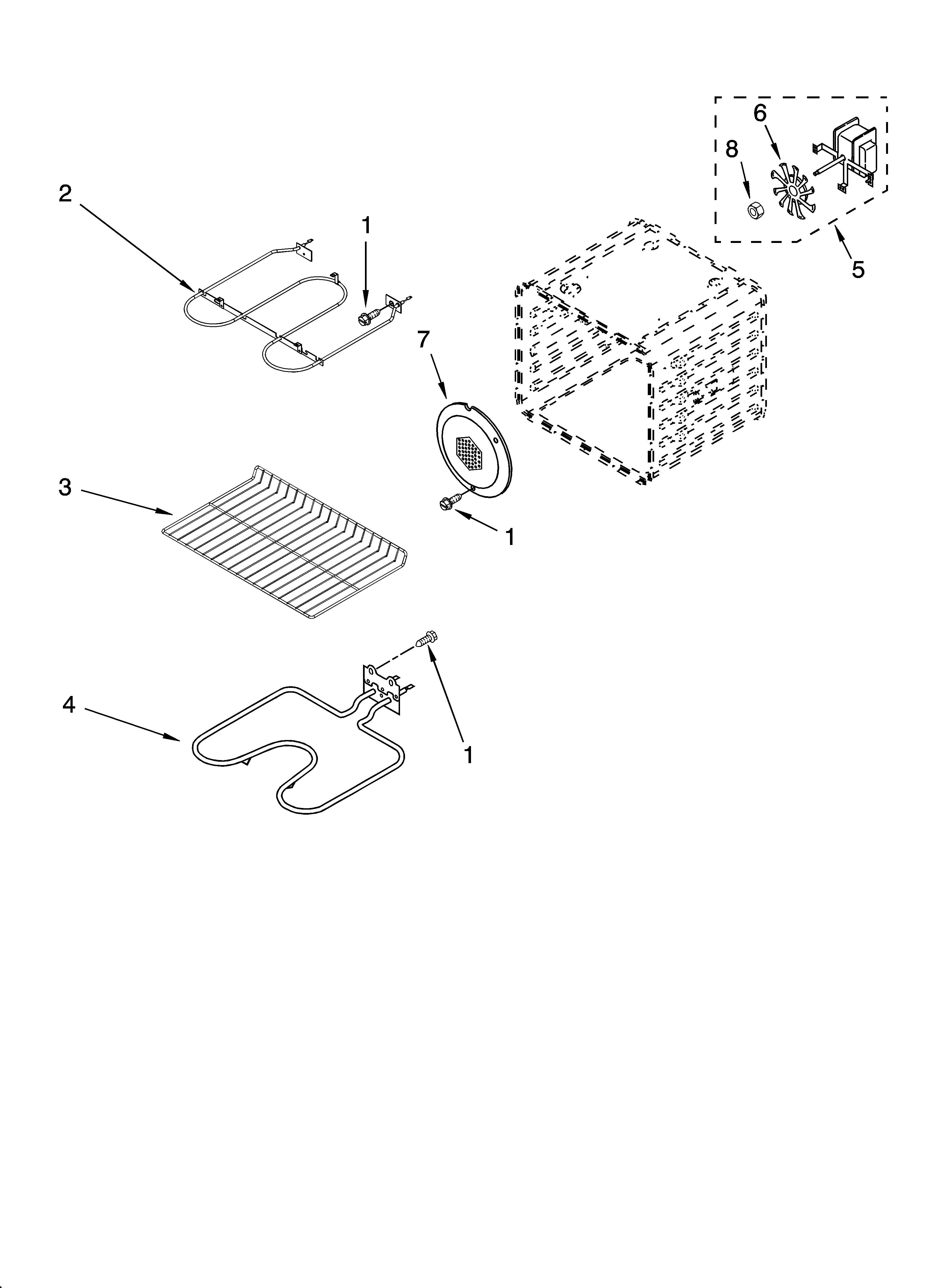 Internal oven parts